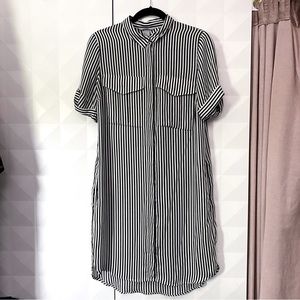 H&M Striped Shirtdress Sz 8